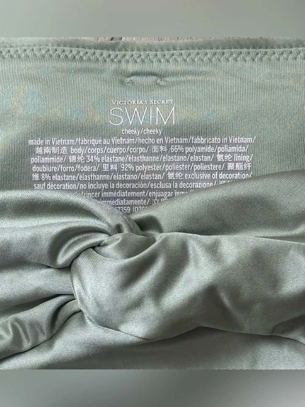 NWT Victoria's Secret Sage Green High-Waist Bikini Bottom with Twist SIZE XXL